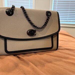 Coach Parker Polished Leather Shoulder Bag